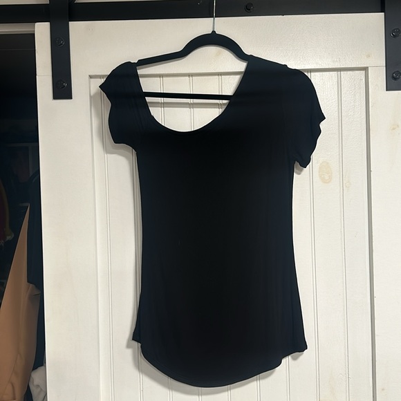 Michael Lauren Off The Shoulder Black Top - Size Small - Picture 5 of 5